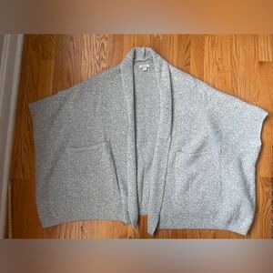 LOFT Gray Open Front Cardigan